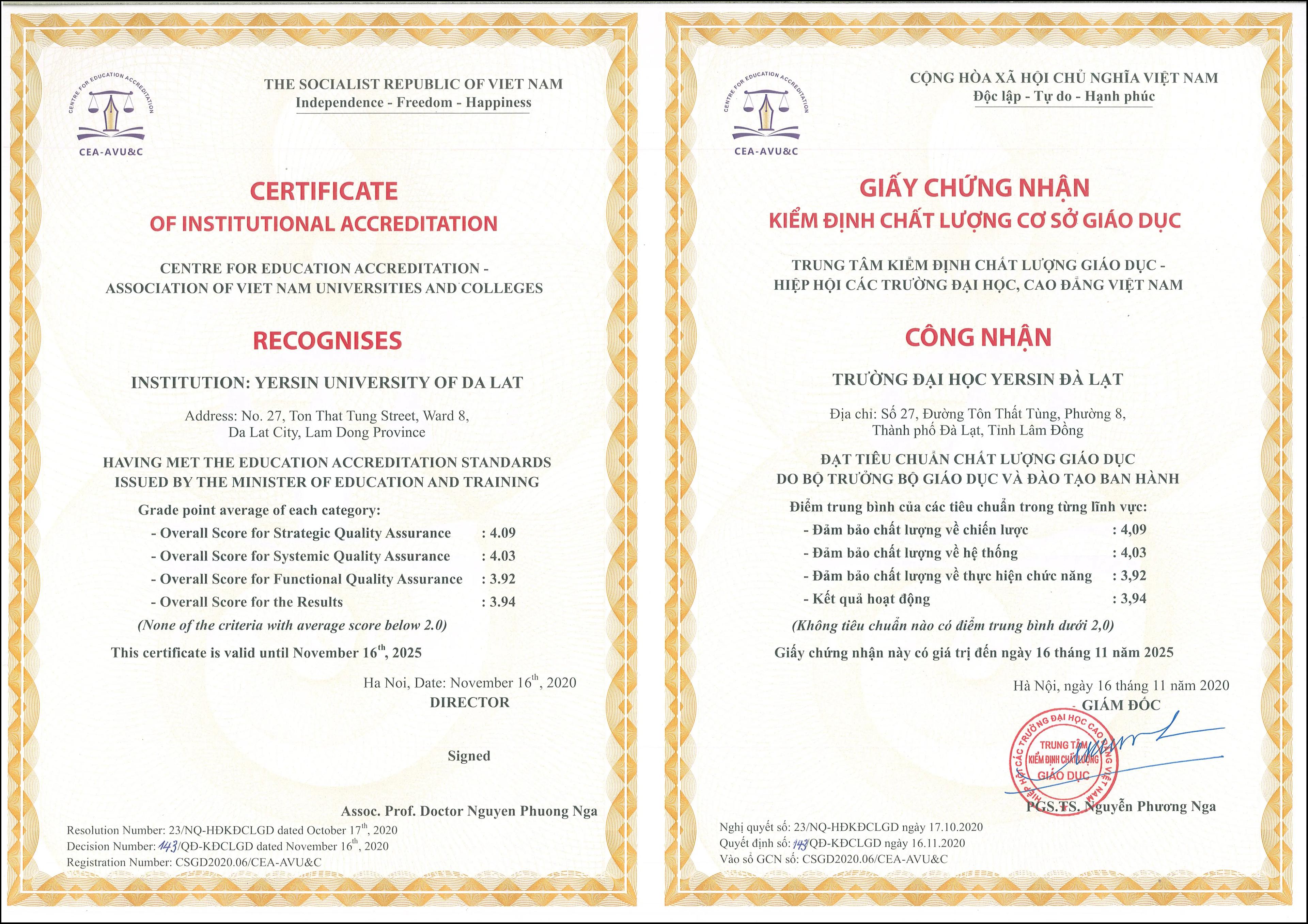 Chất lượng cơ sở giáo dục