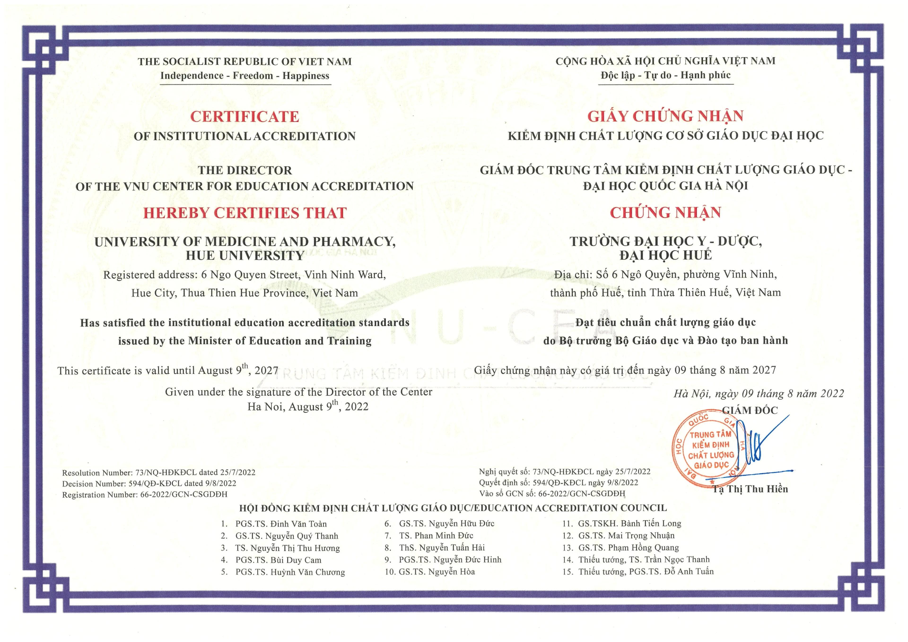 Chất lượng cơ sở giáo dục