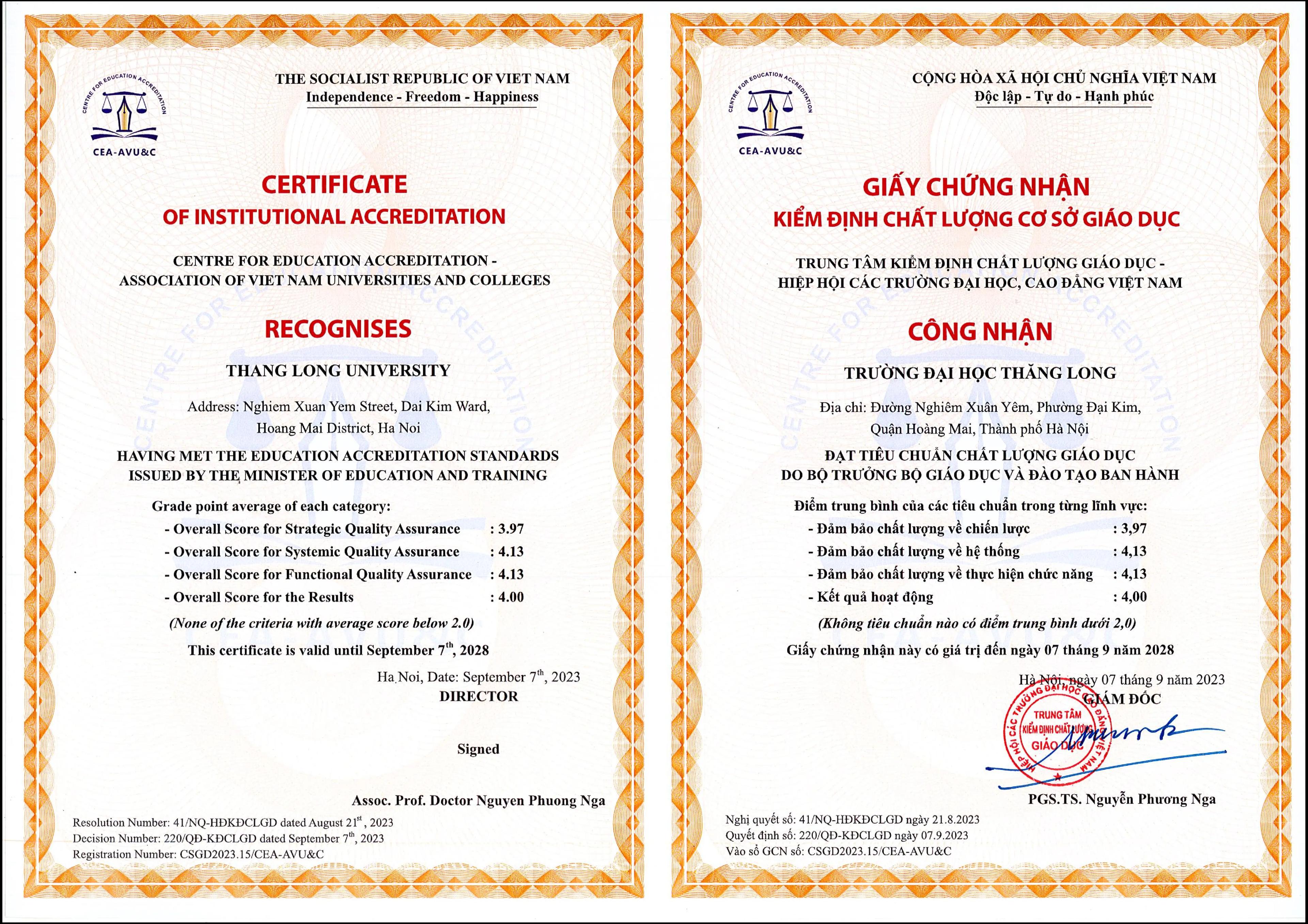 Chất lượng cơ sở giáo dục