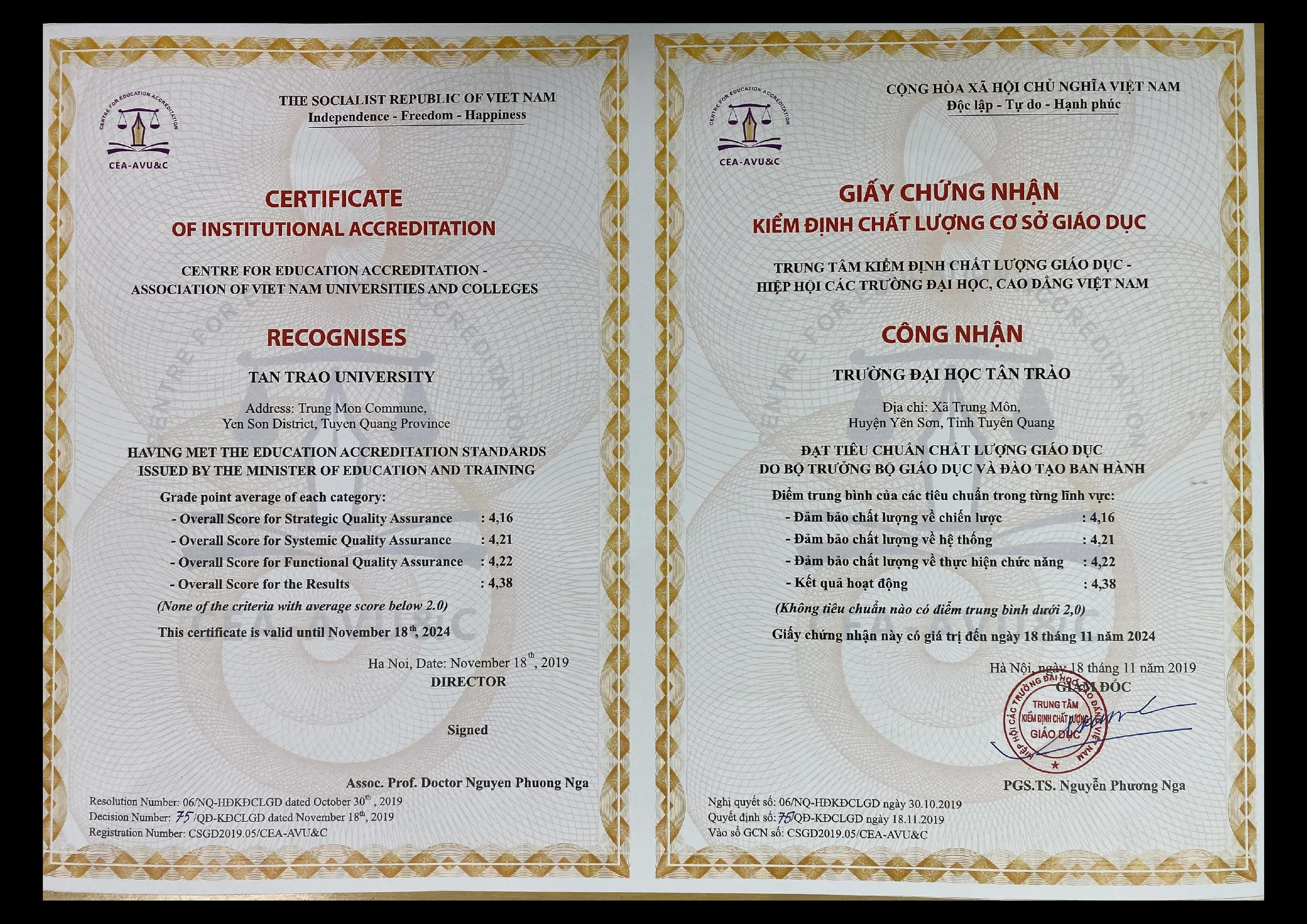 Chất lượng cơ sở giáo dục