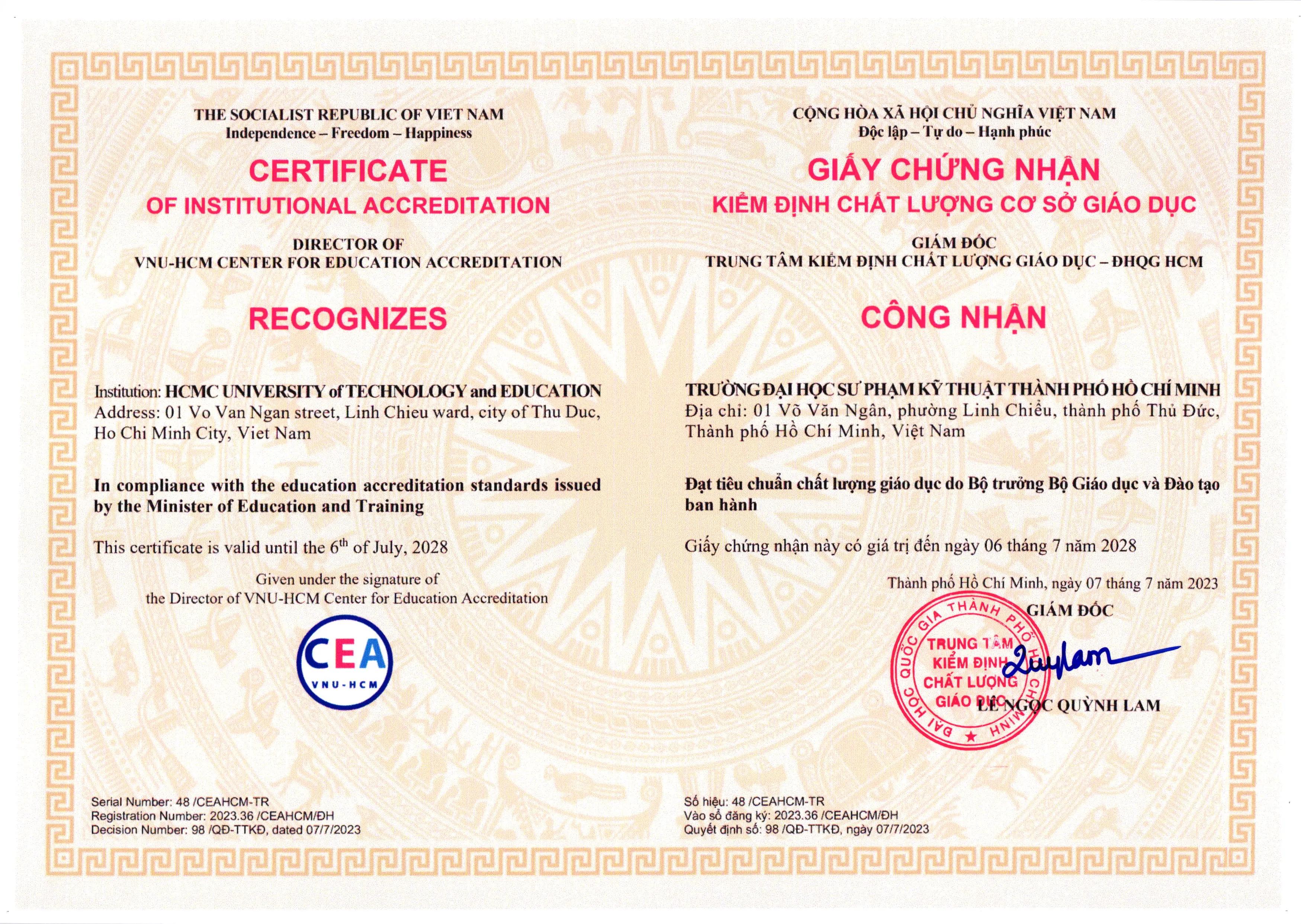 Chất lượng cơ sở giáo dục