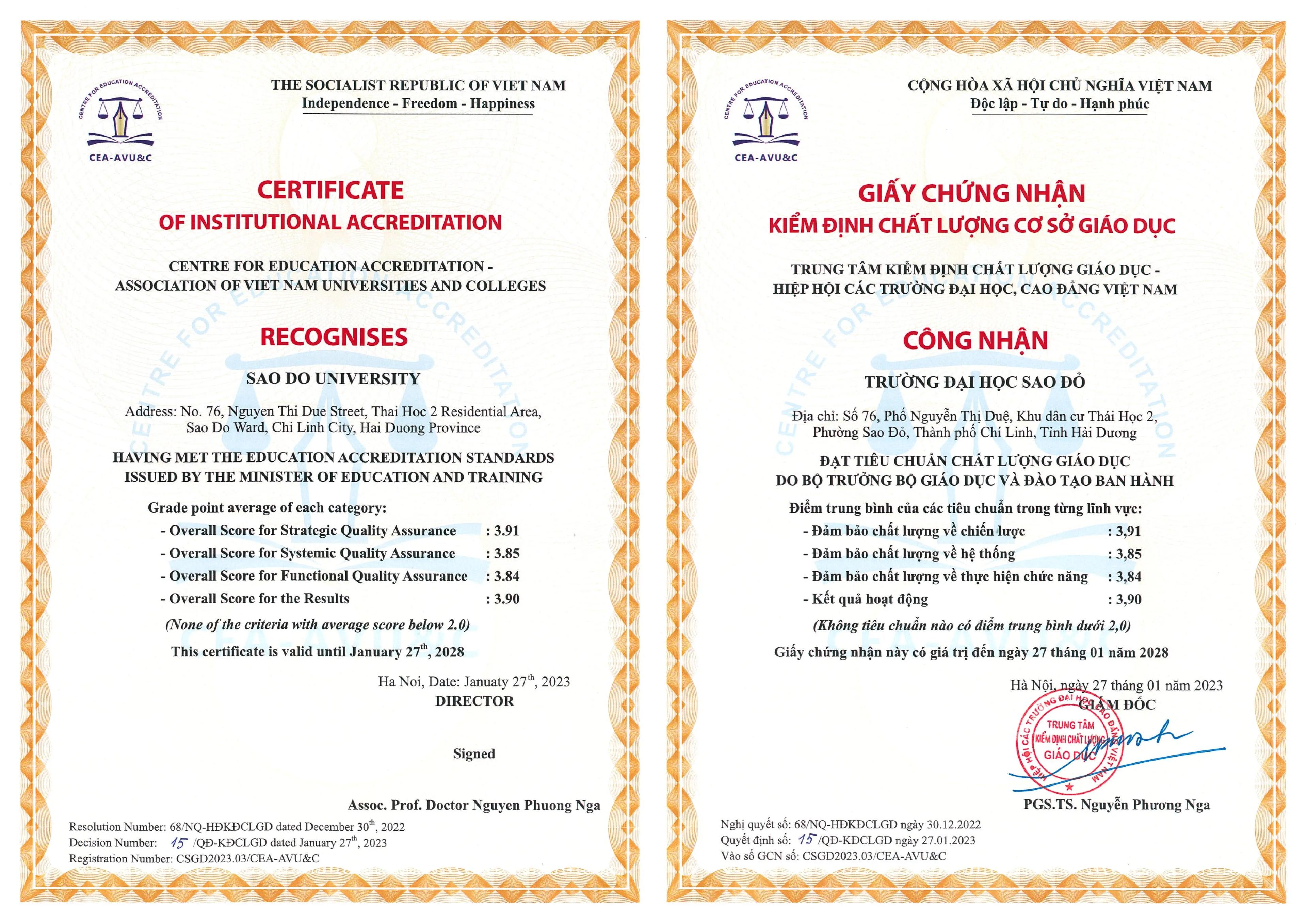 Chất lượng cơ sở giáo dục