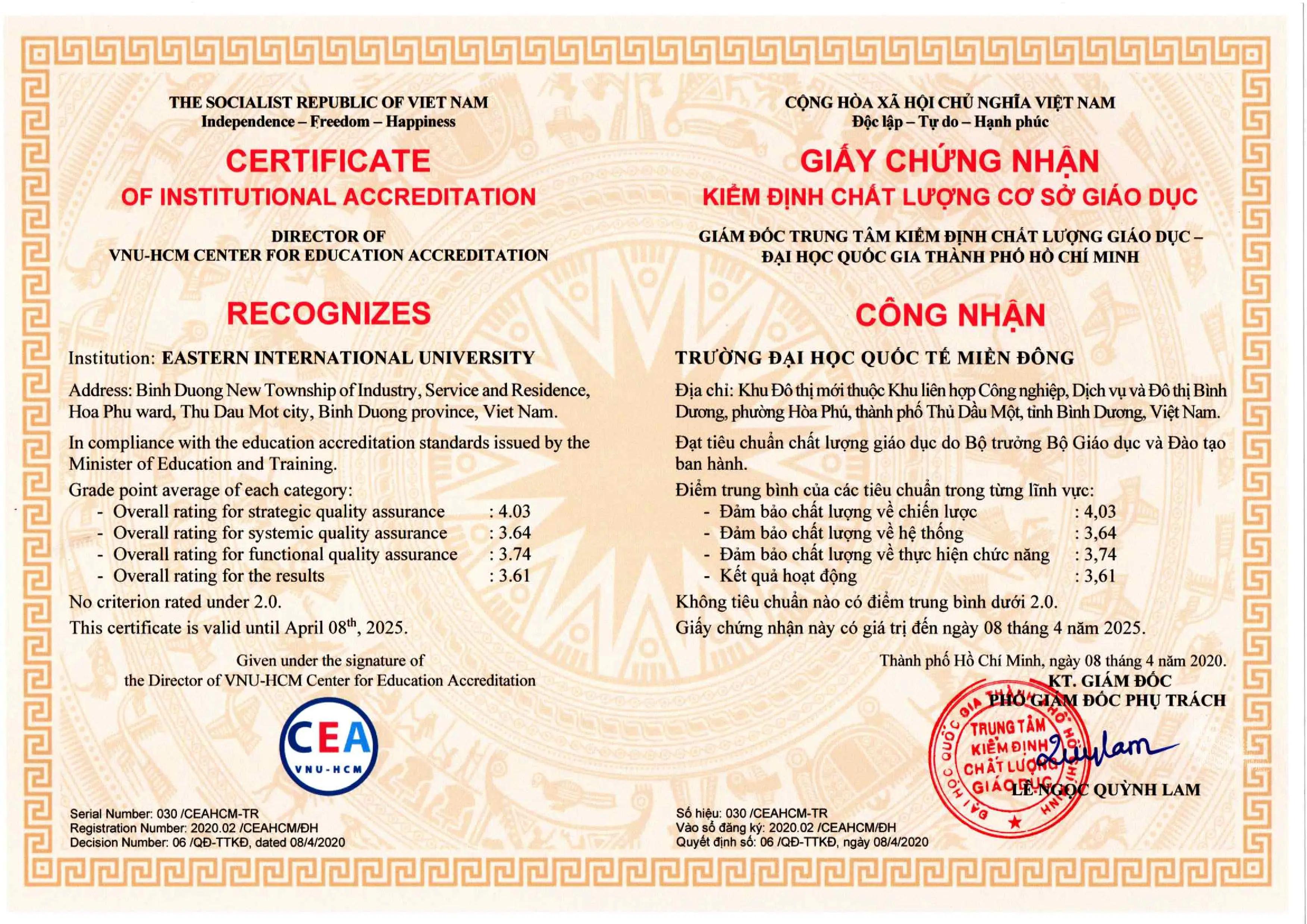 Chất lượng cơ sở giáo dục