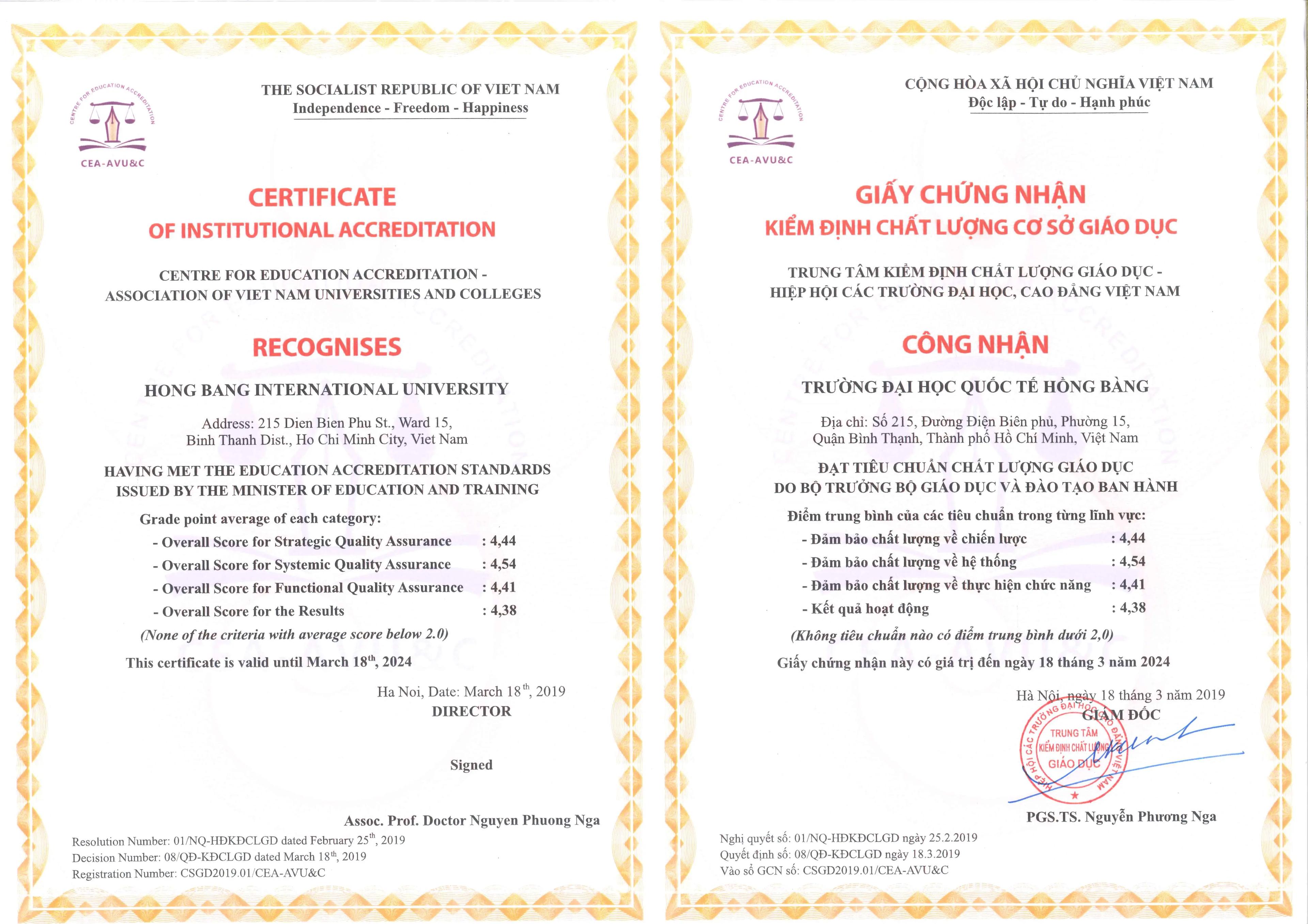 Chất lượng cơ sở giáo dục