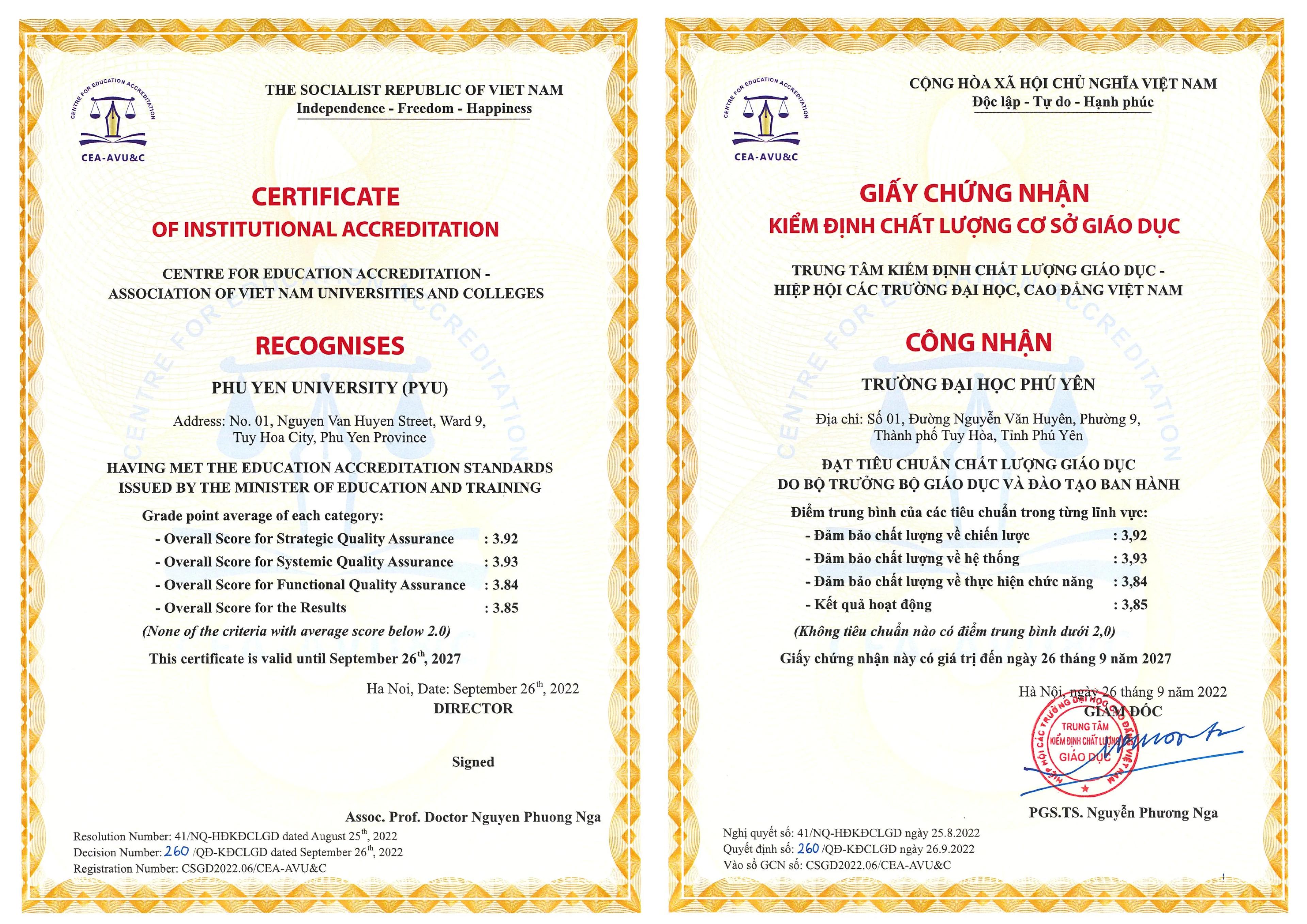 Chất lượng cơ sở giáo dục