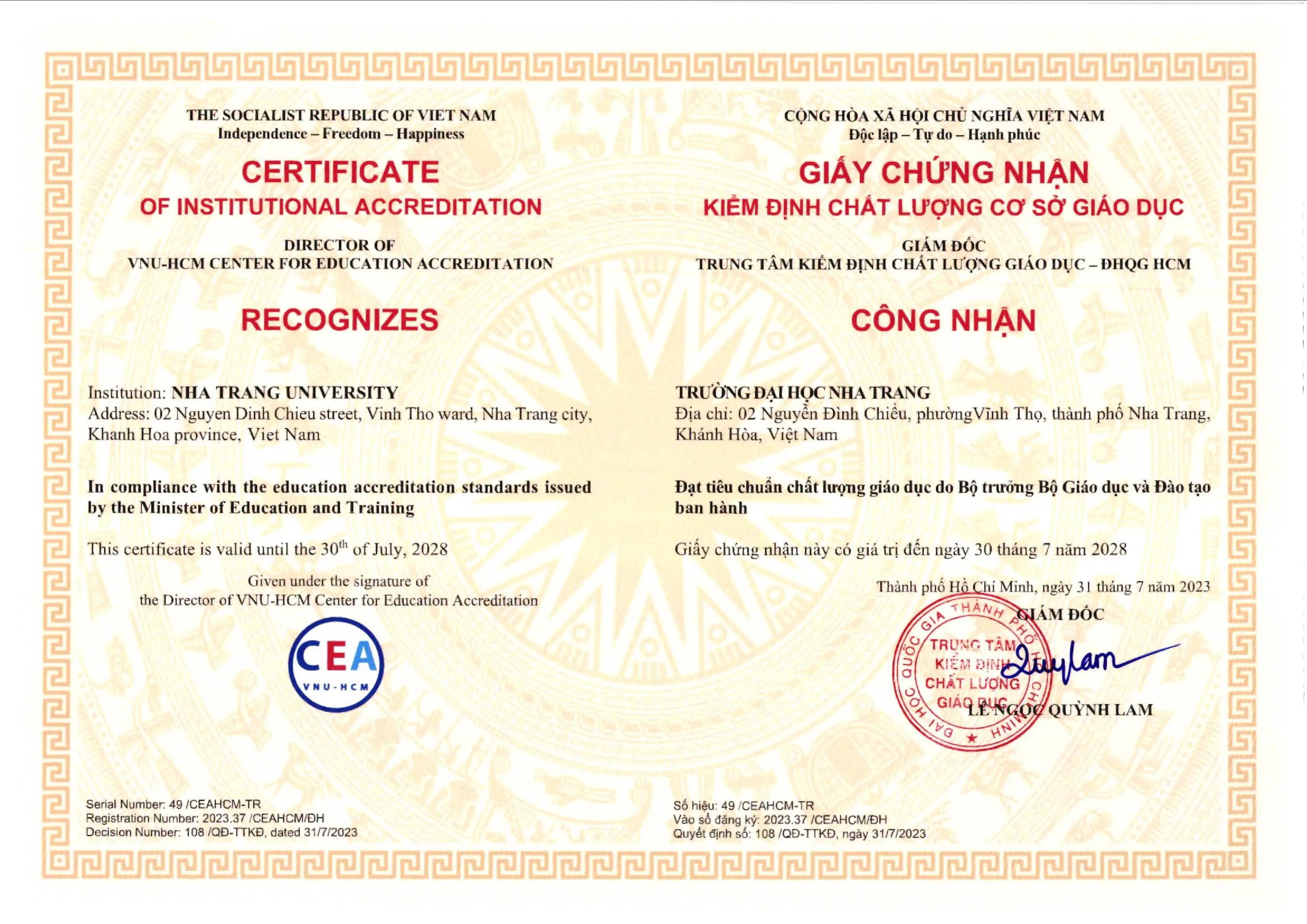 Chất lượng cơ sở giáo dục