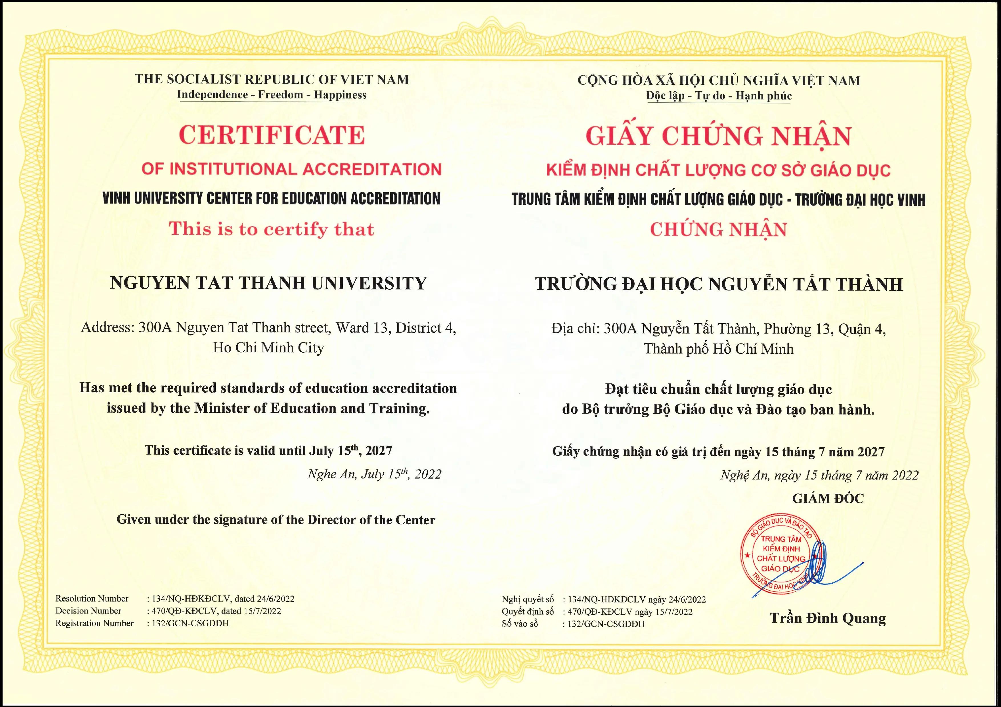 Chất lượng cơ sở giáo dục