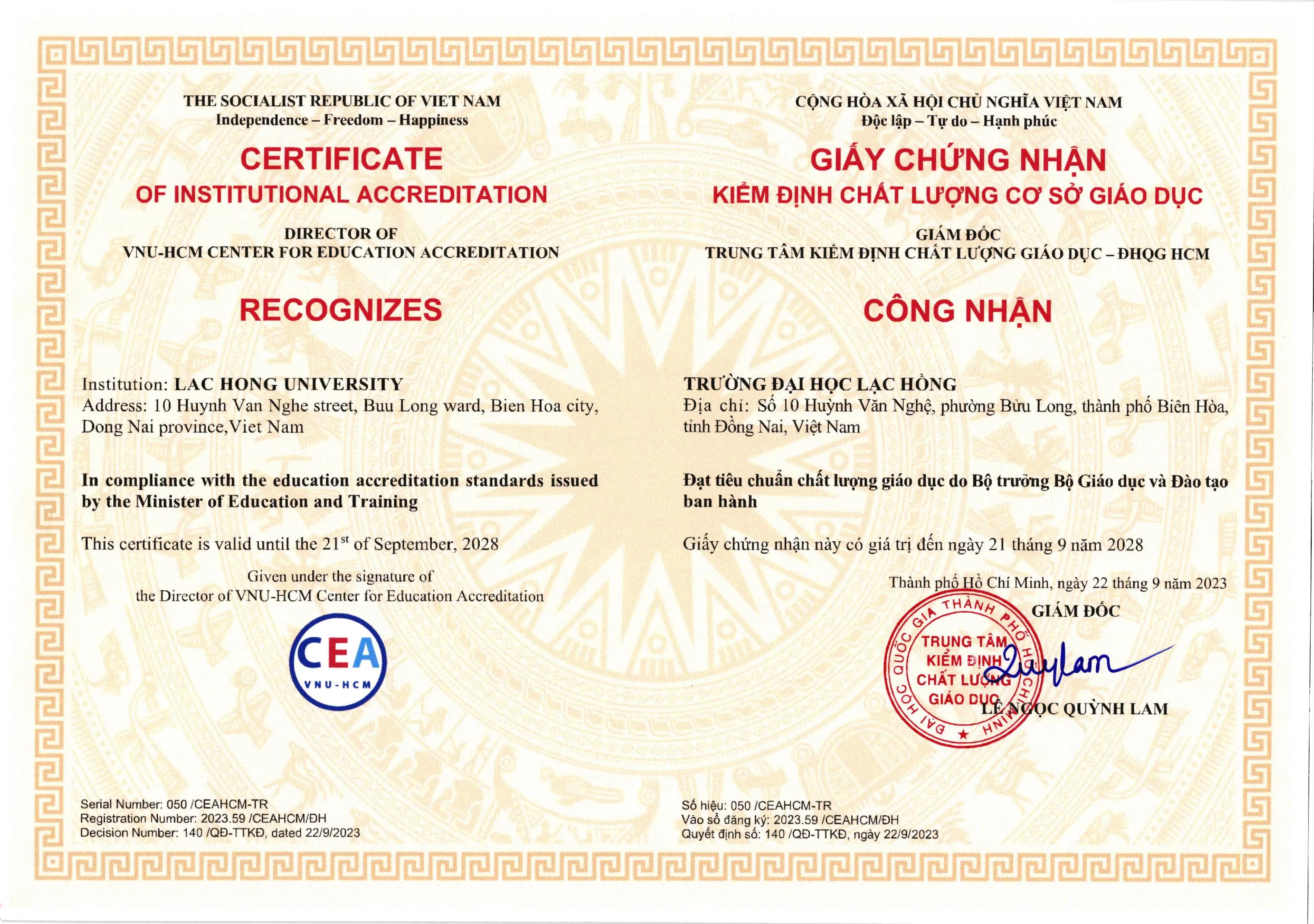 Chất lượng cơ sở giáo dục