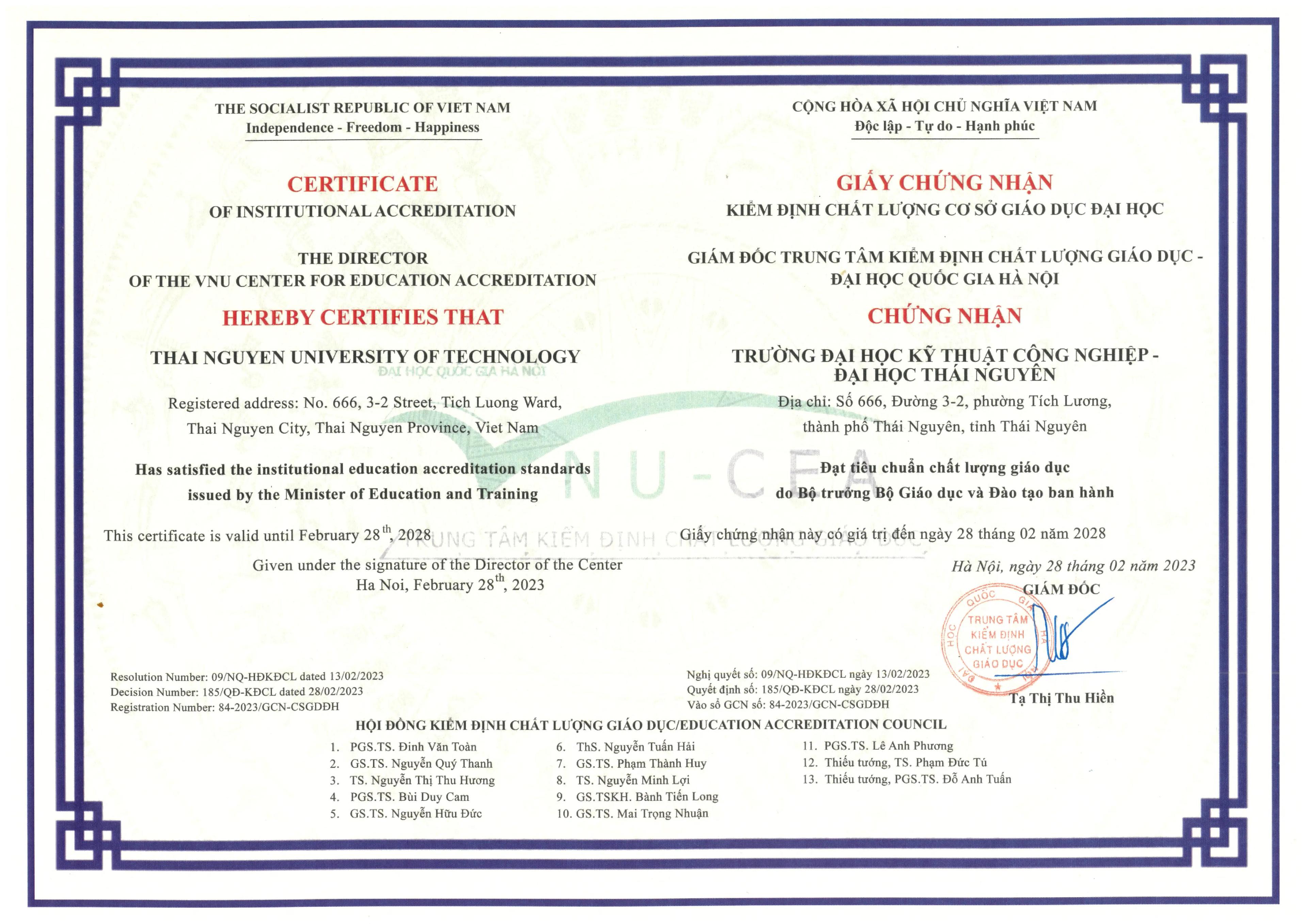 Chất lượng cơ sở giáo dục