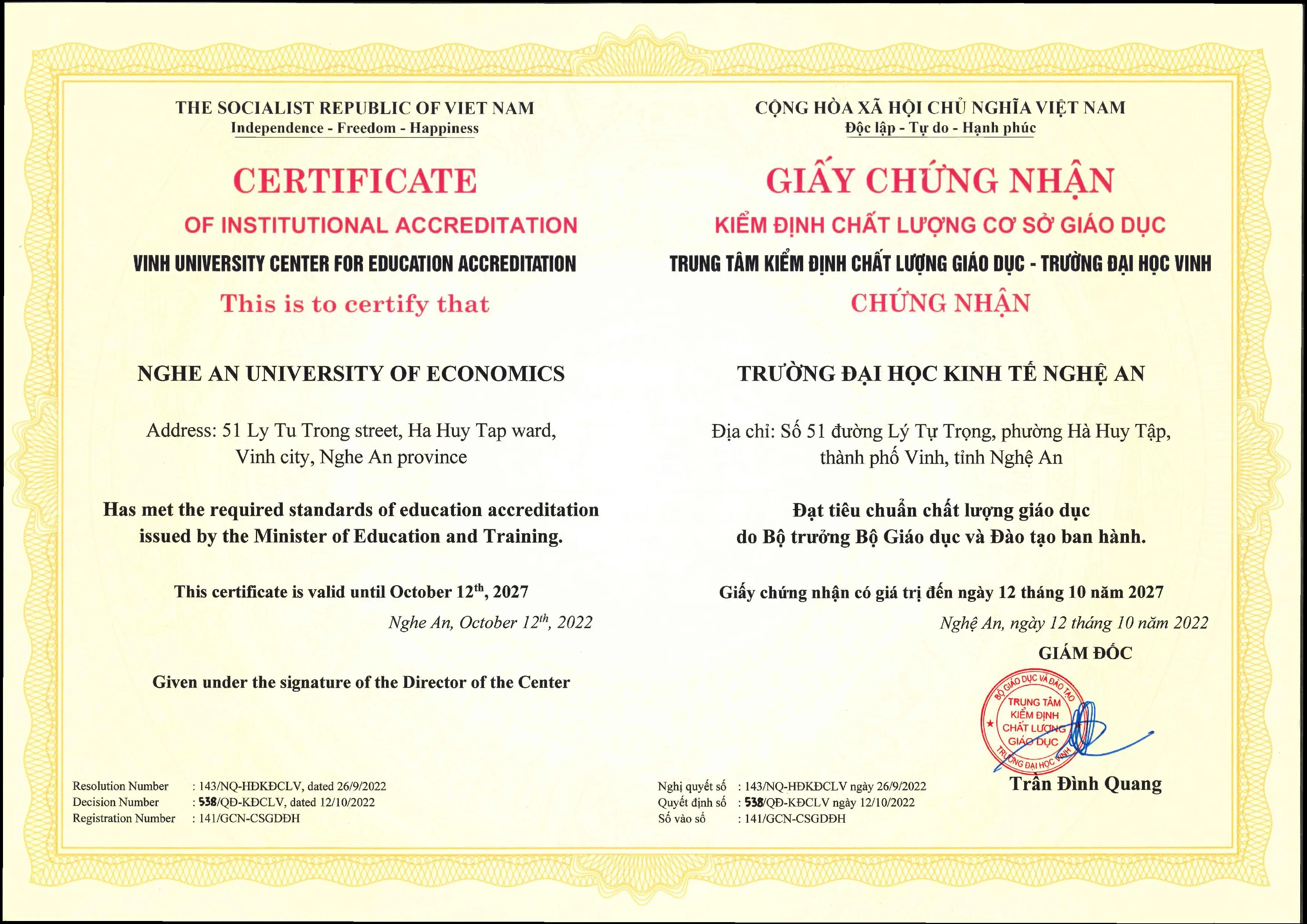 Chất lượng cơ sở giáo dục