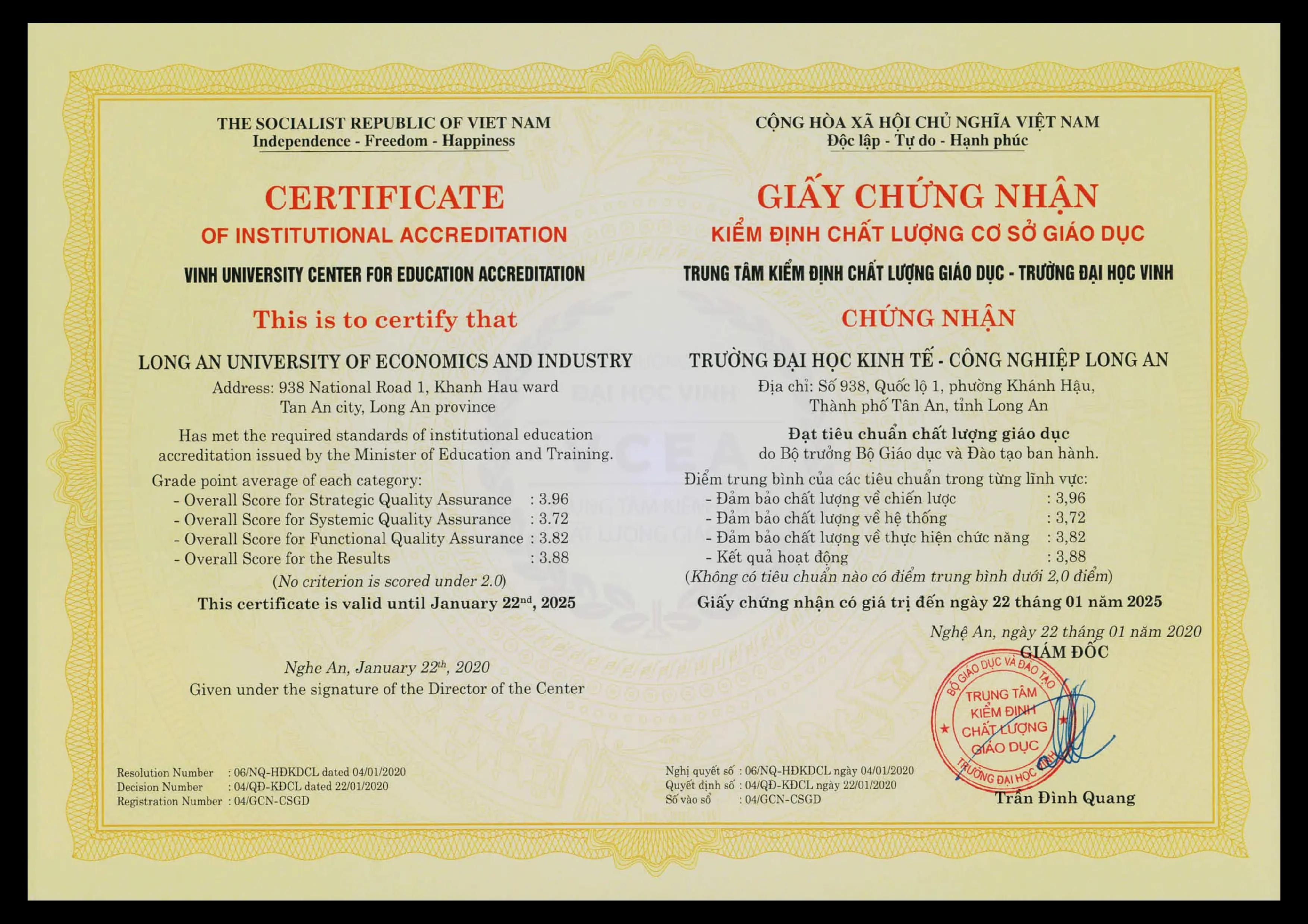 Chất lượng cơ sở giáo dục