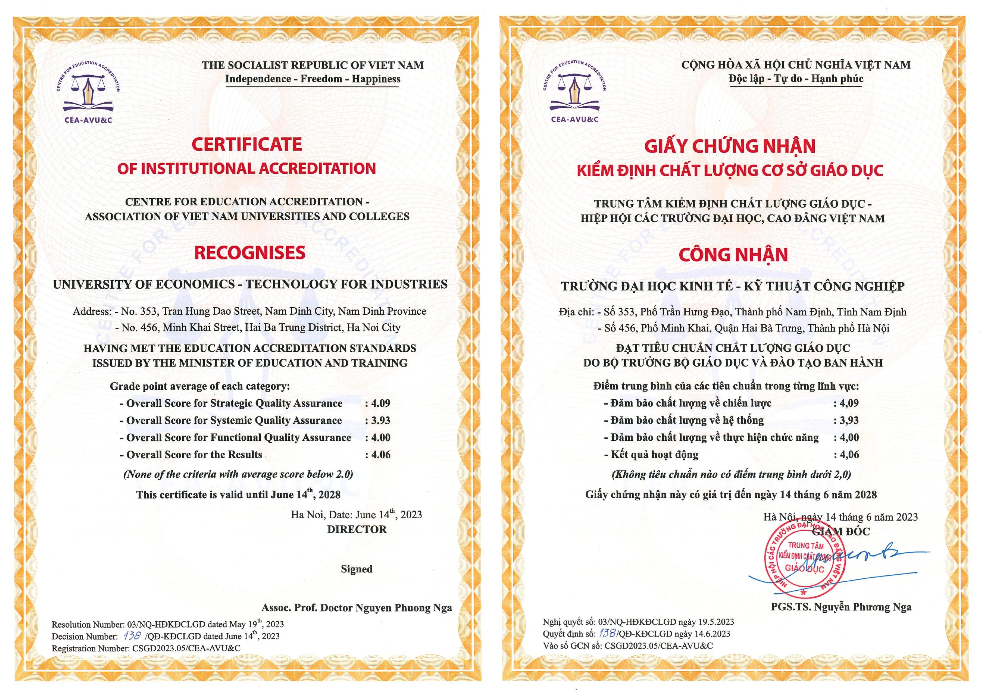 Chất lượng cơ sở giáo dục