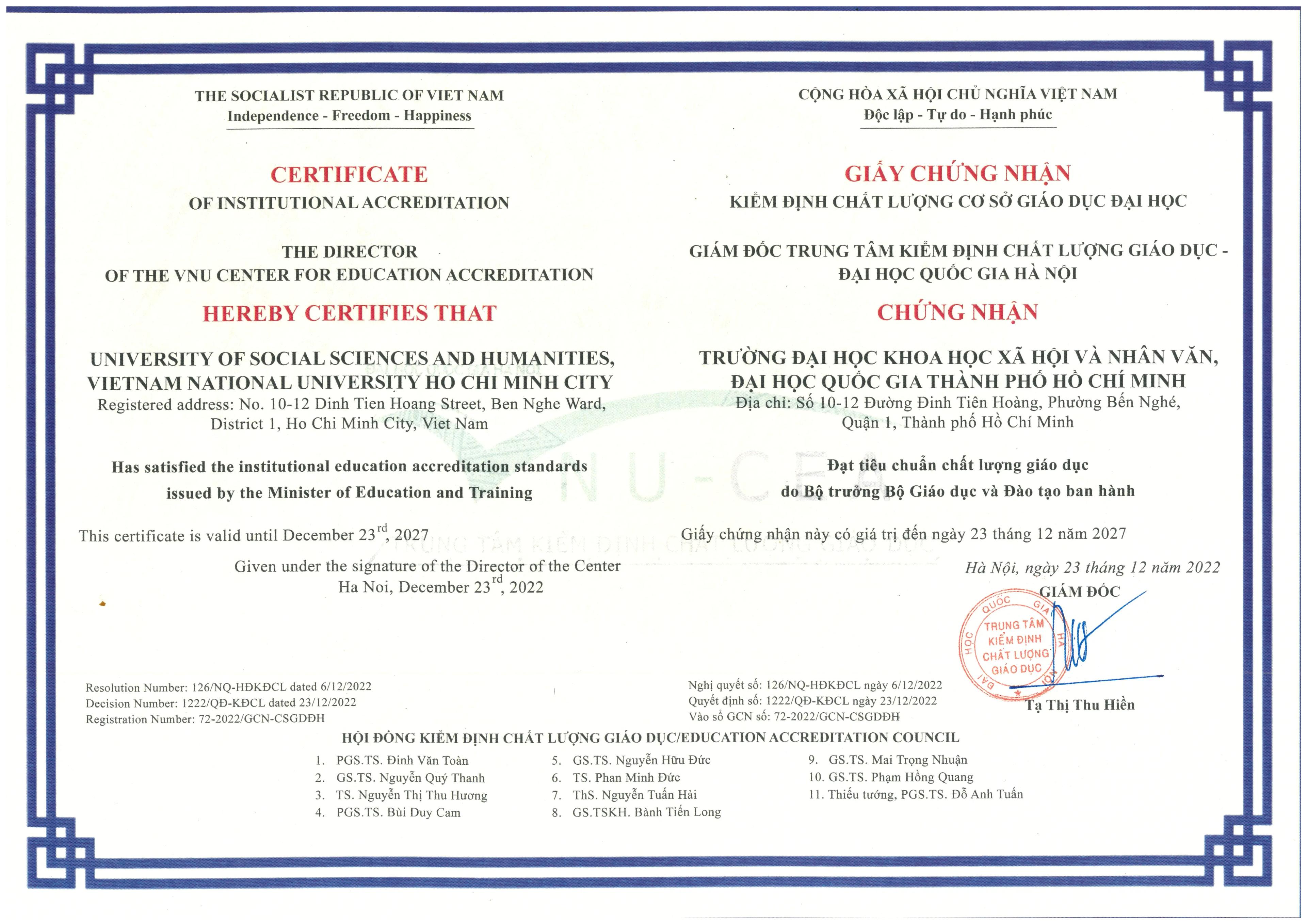 Chất lượng cơ sở giáo dục