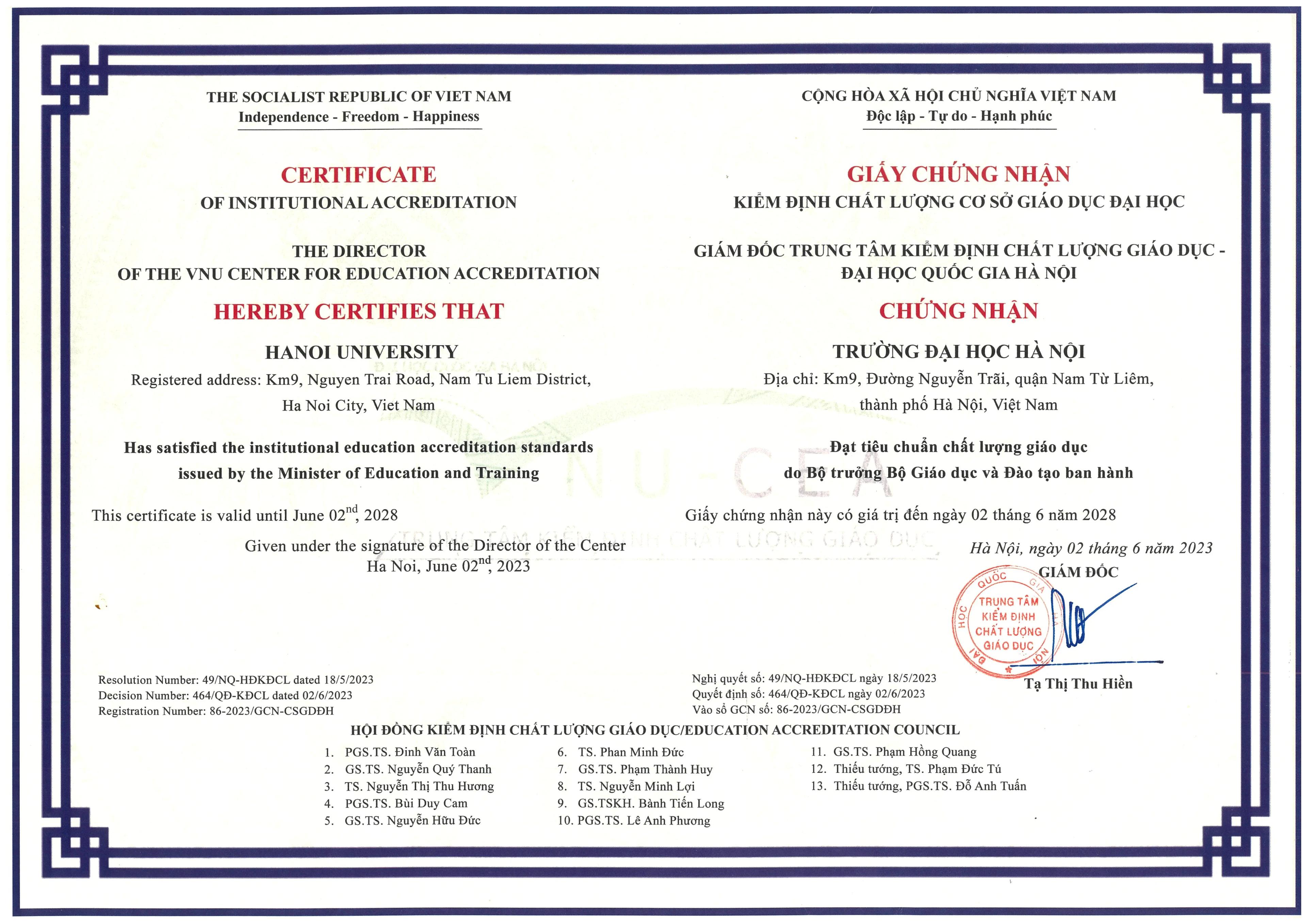 Chất lượng cơ sở giáo dục