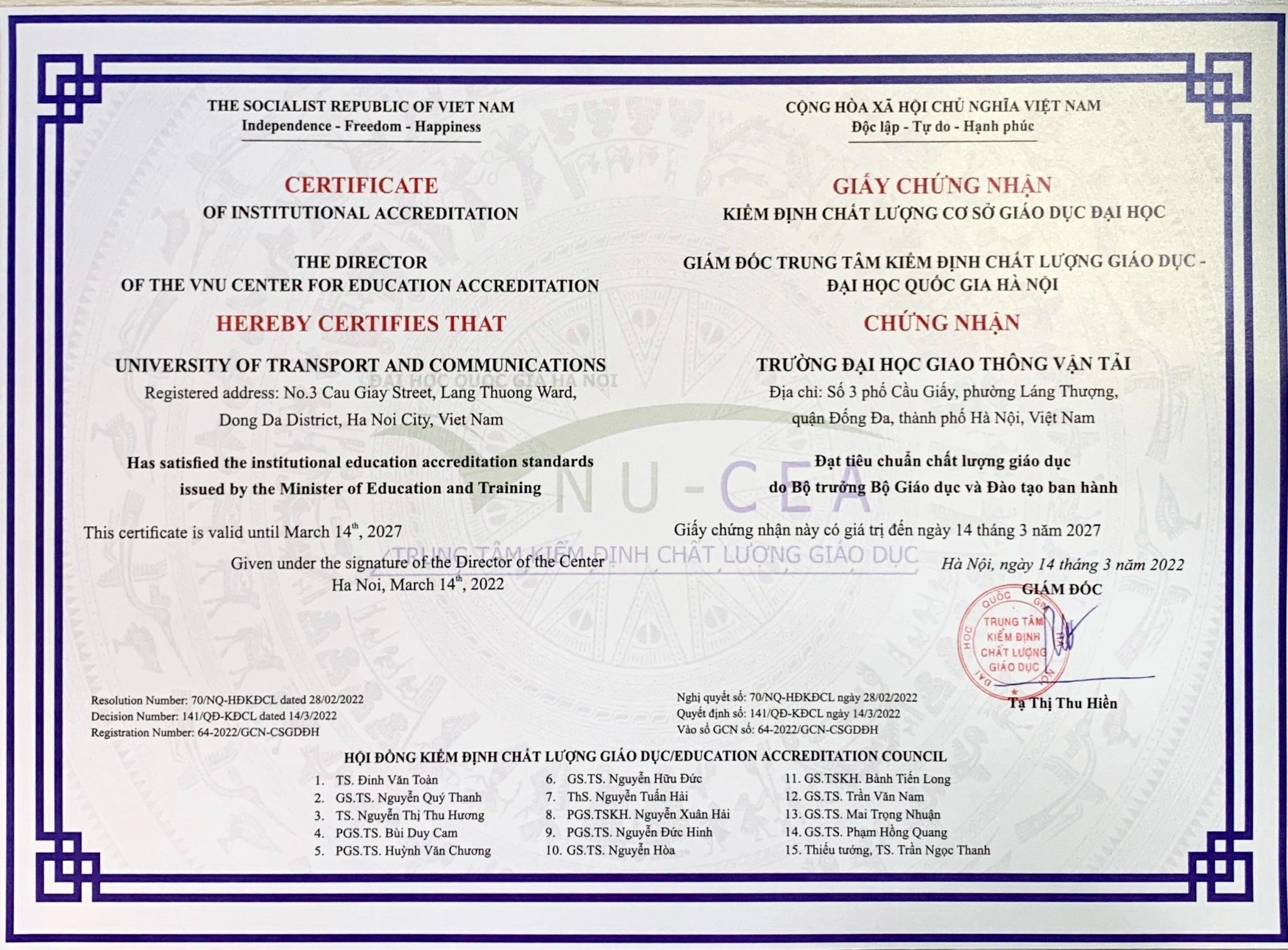 Chất lượng cơ sở giáo dục