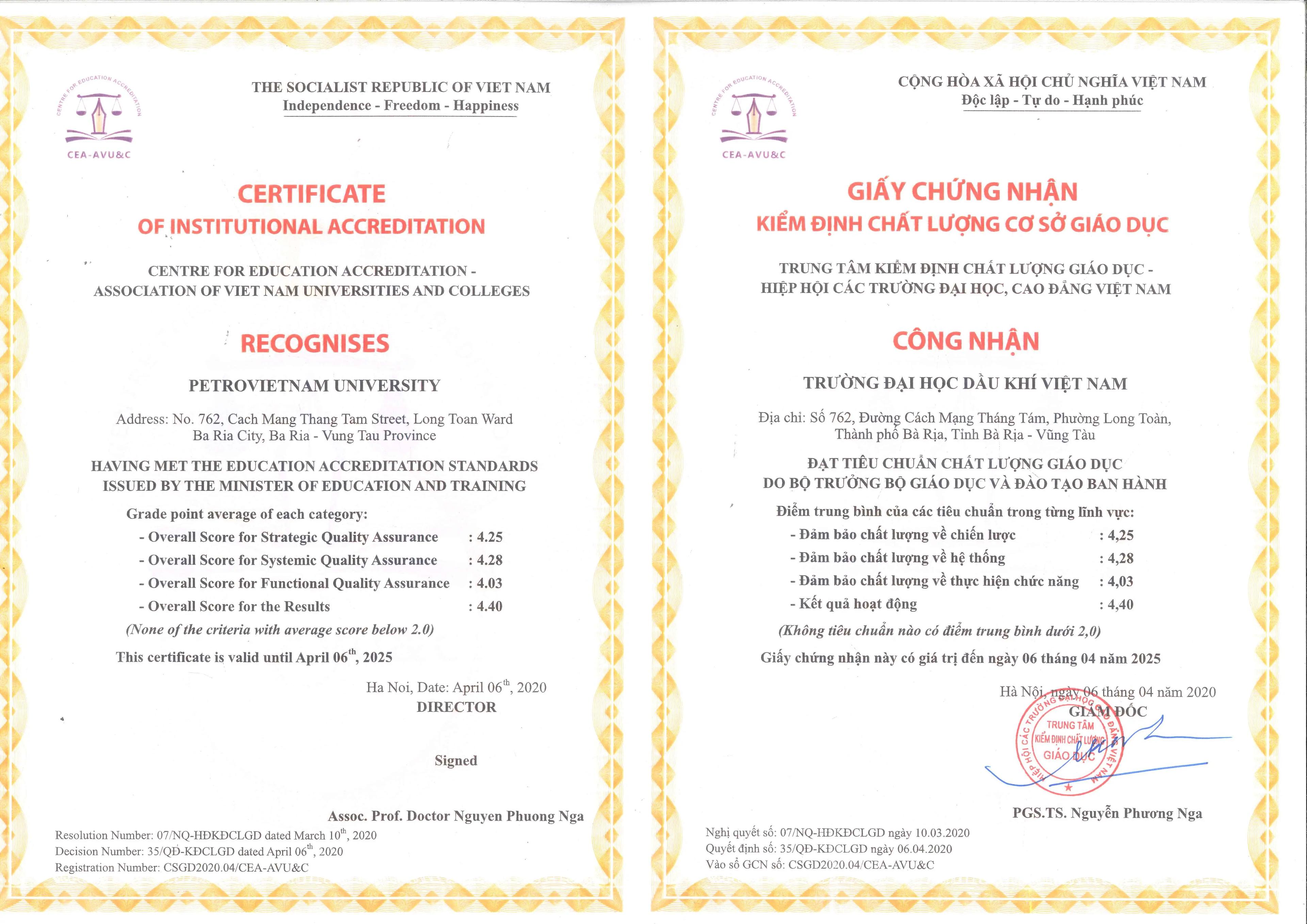 Chất lượng cơ sở giáo dục