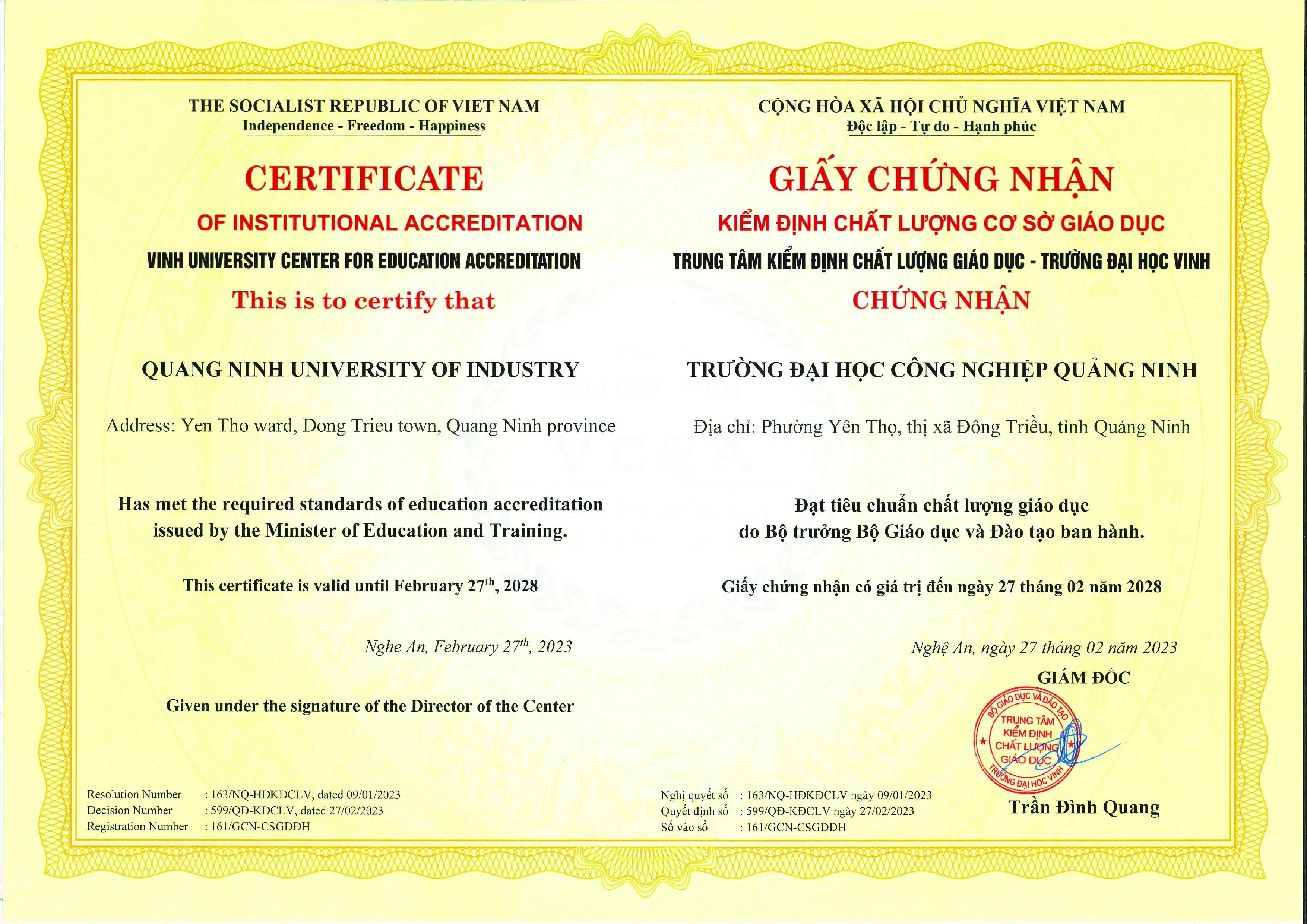 Chất lượng cơ sở giáo dục