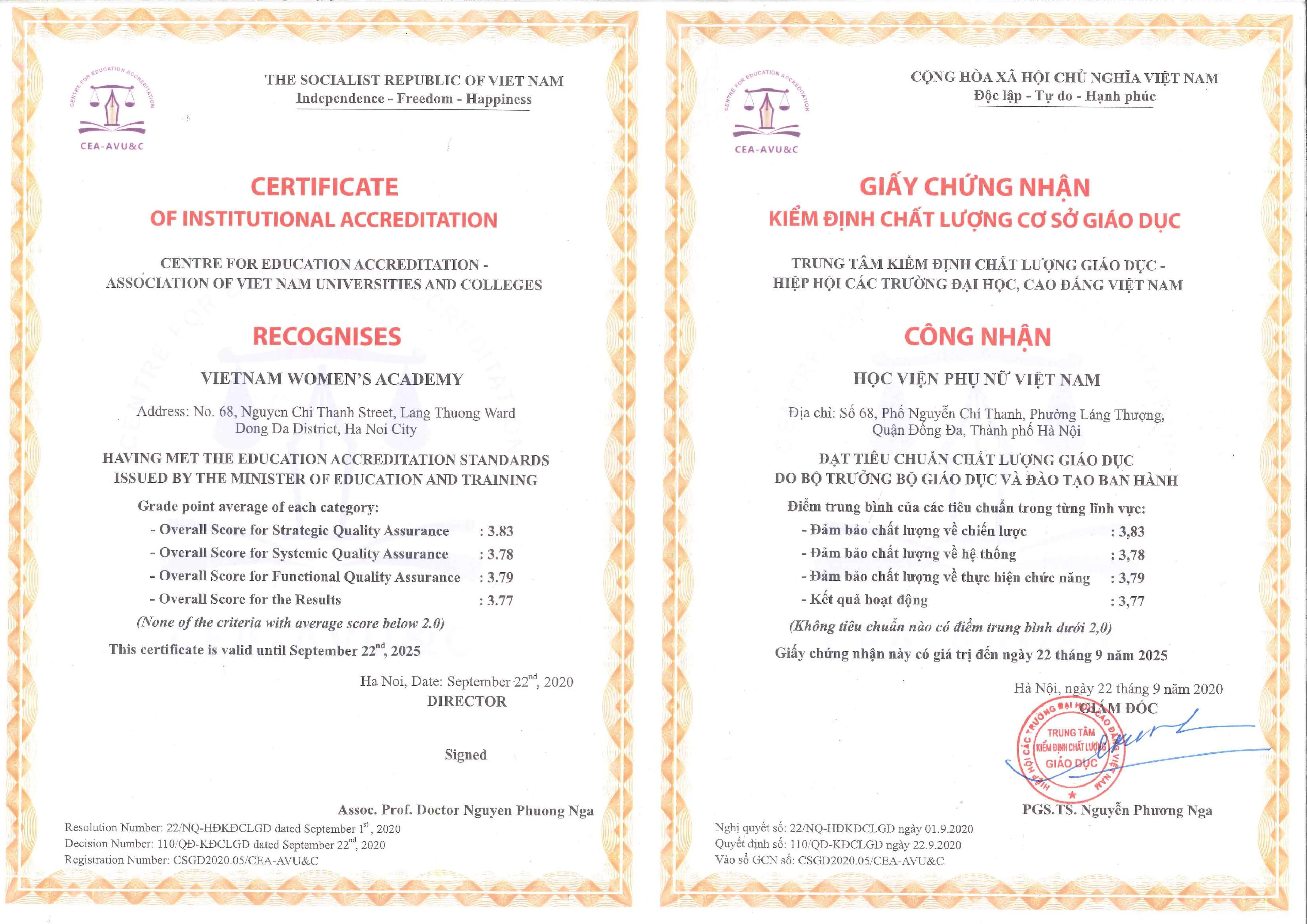 Chất lượng cơ sở giáo dục