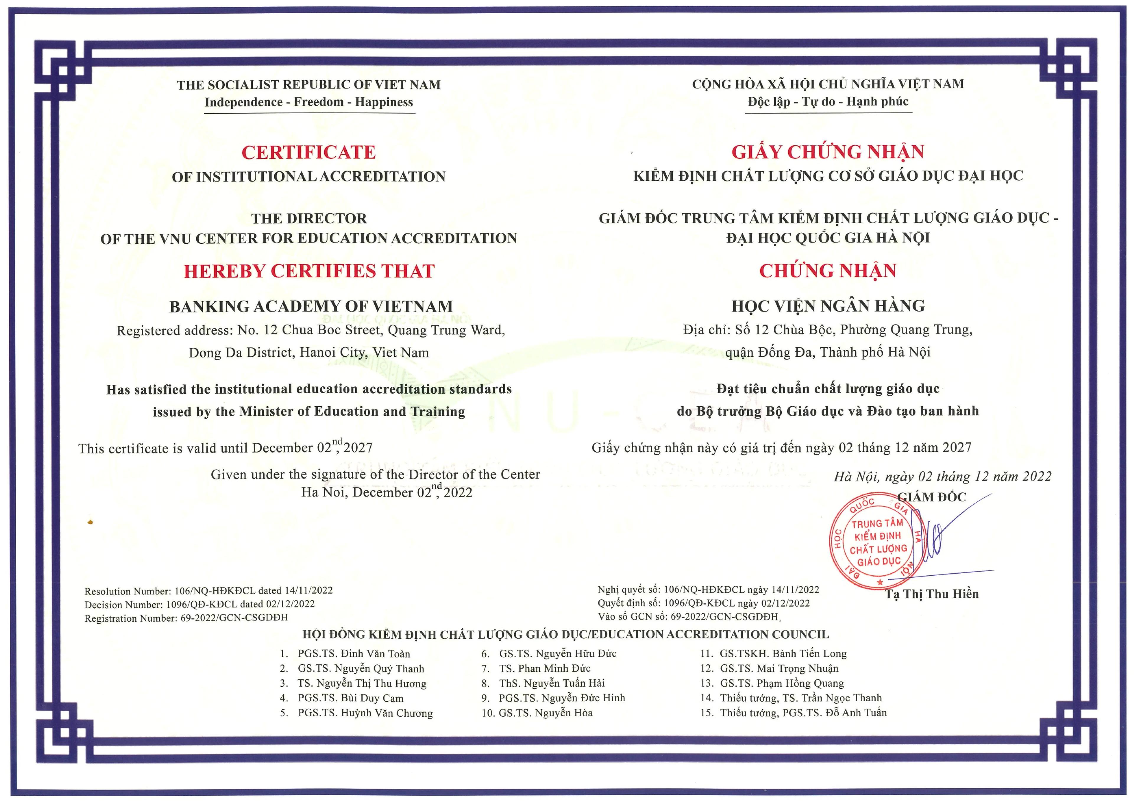 Chất lượng cơ sở giáo dục