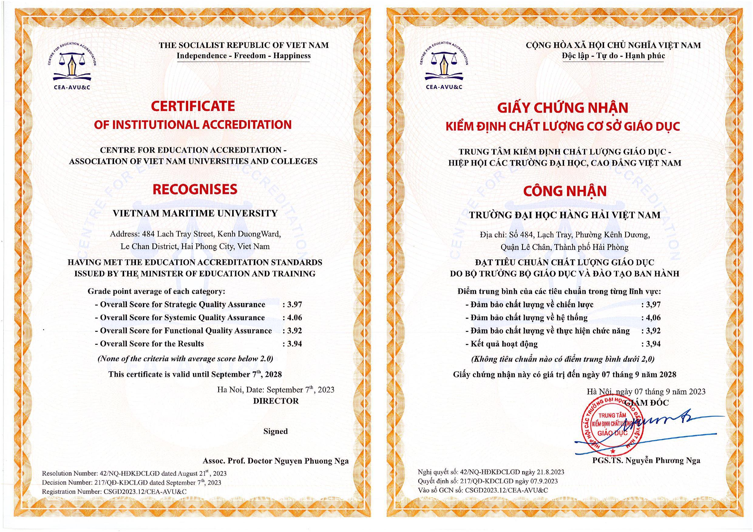 Chất lượng cơ sở giáo dục