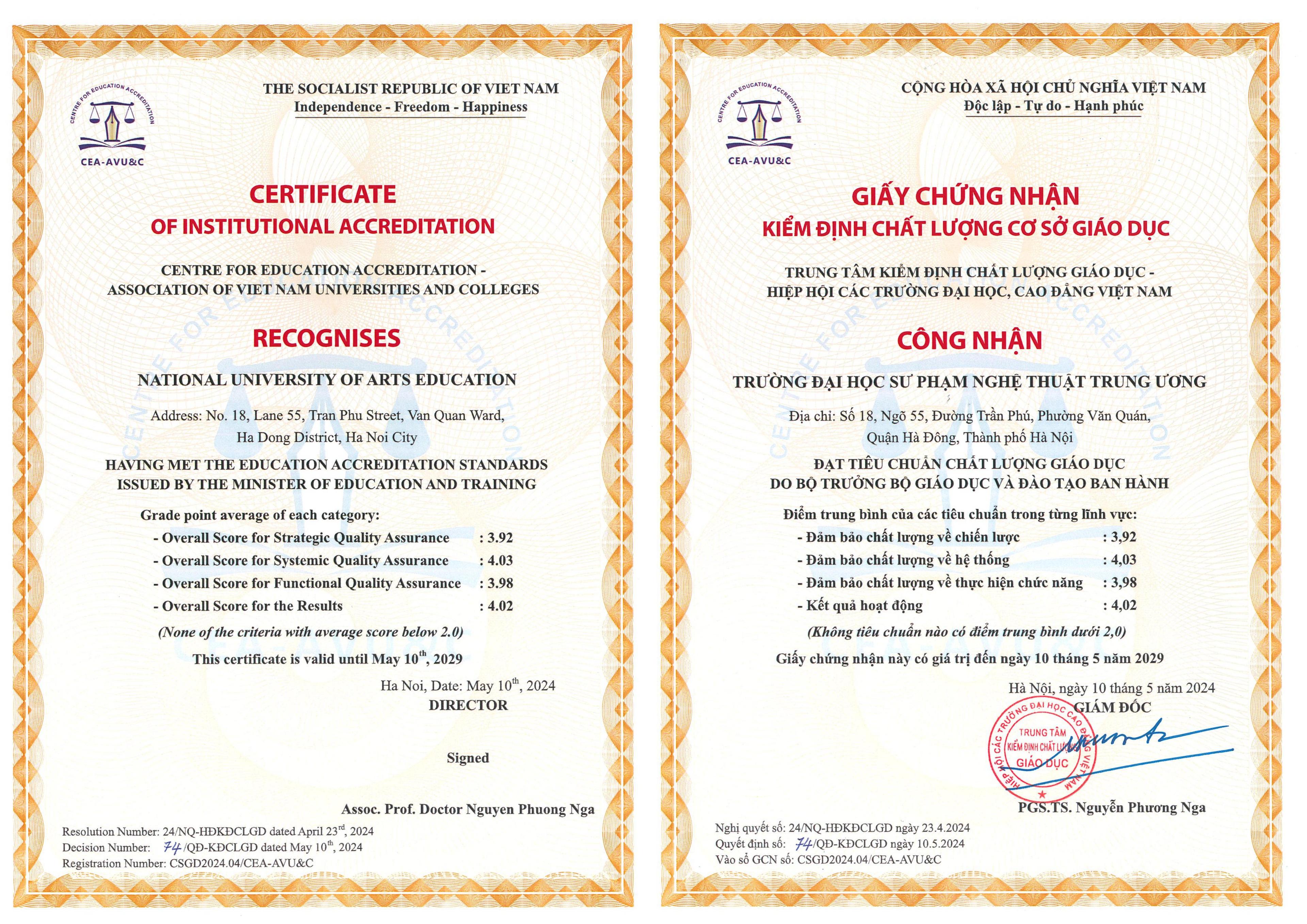 Chất lượng cơ sở giáo dục