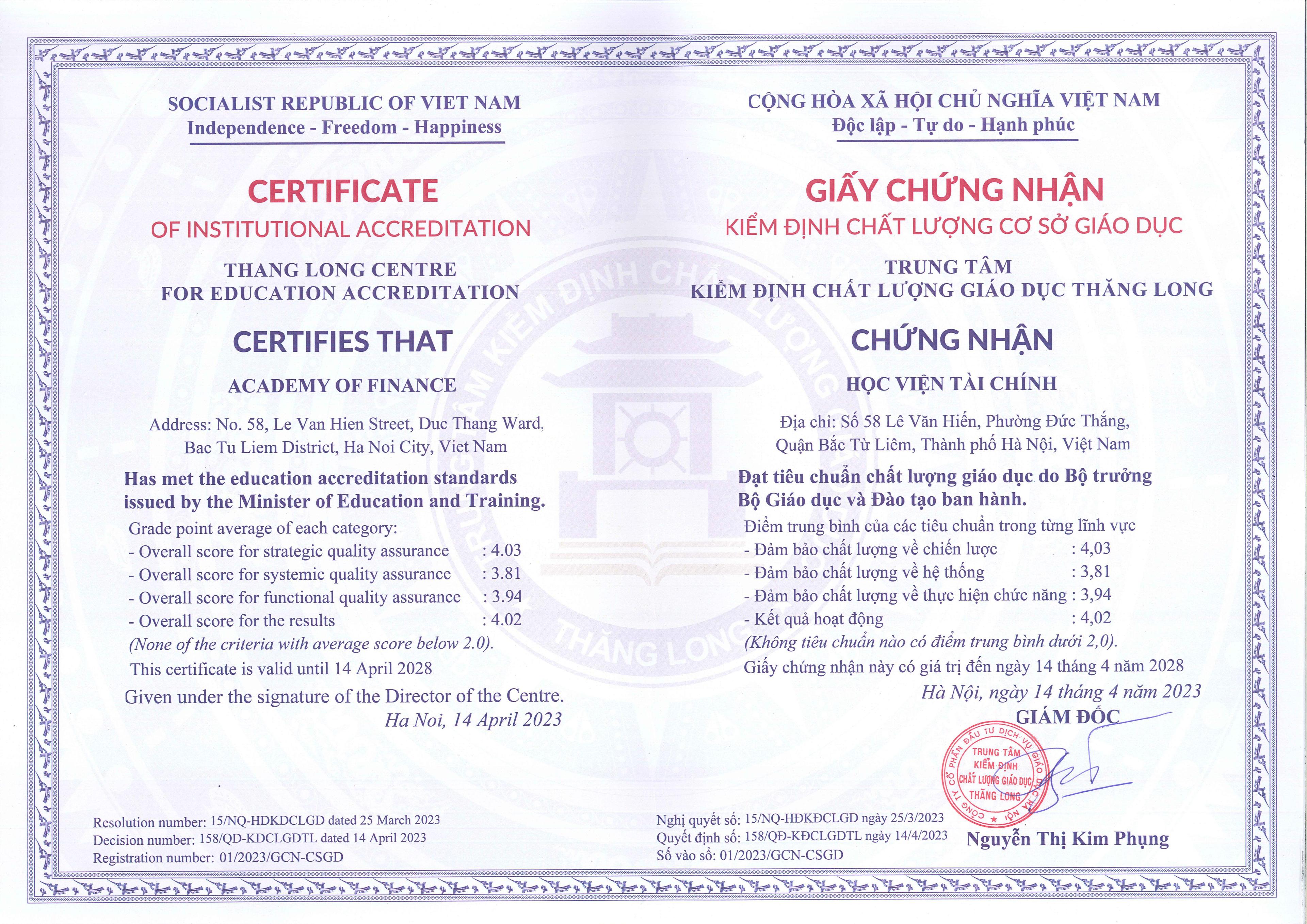 Chất lượng cơ sở giáo dục