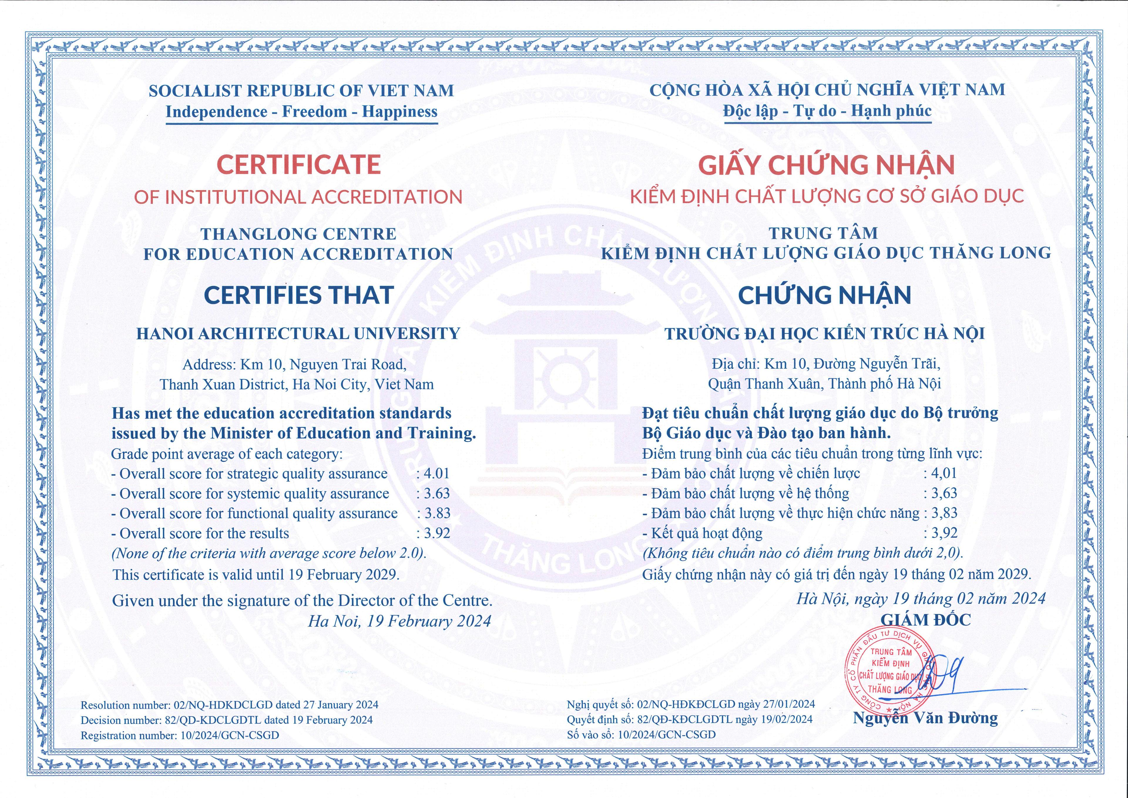 Chất lượng cơ sở giáo dục